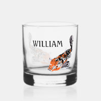 Koi Fish Illustration in Orange Personalised