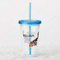 Koi Fish Illustration Orange and Blue Personalised