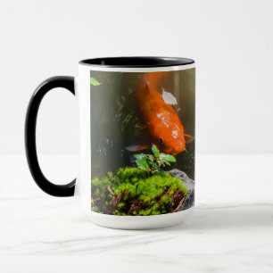 Koi fish in a pond mug