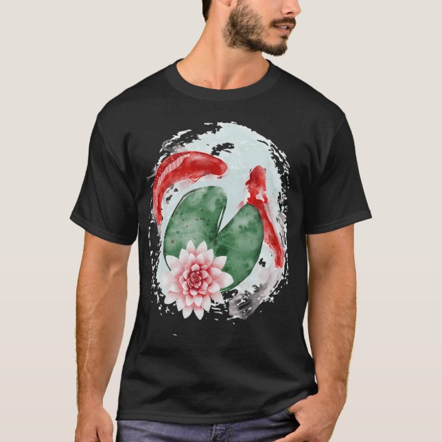 Koi Fish Japanese Artwork T-Shirt (Front)