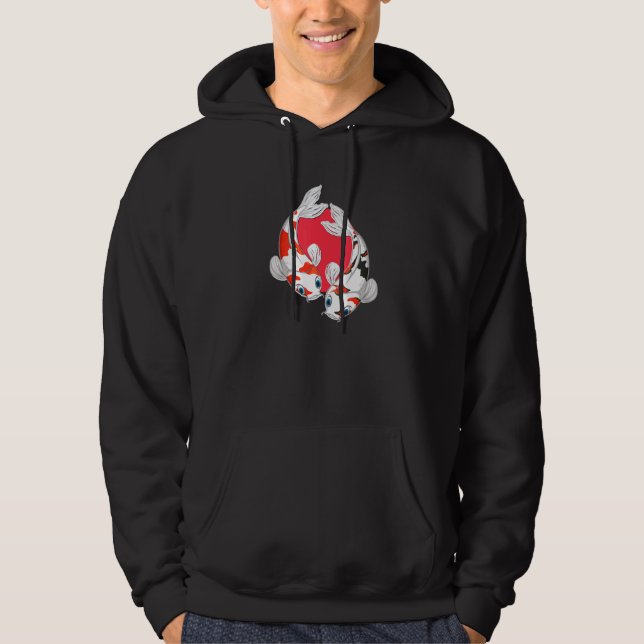 Koi Fish Japanese Carp Japan Style Tropical Animal Hoodie (Front)
