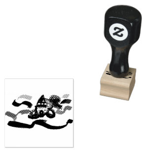 Koi fish joy rubber stamp