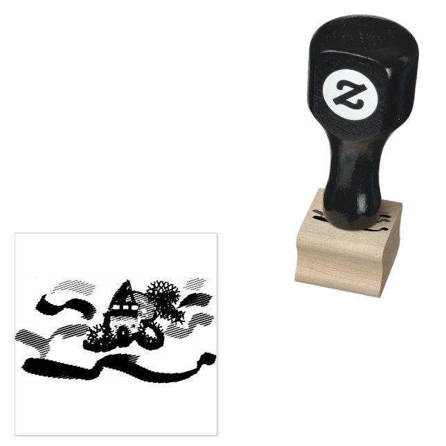 Koi fish  joy  rubber stamp (Stamped)