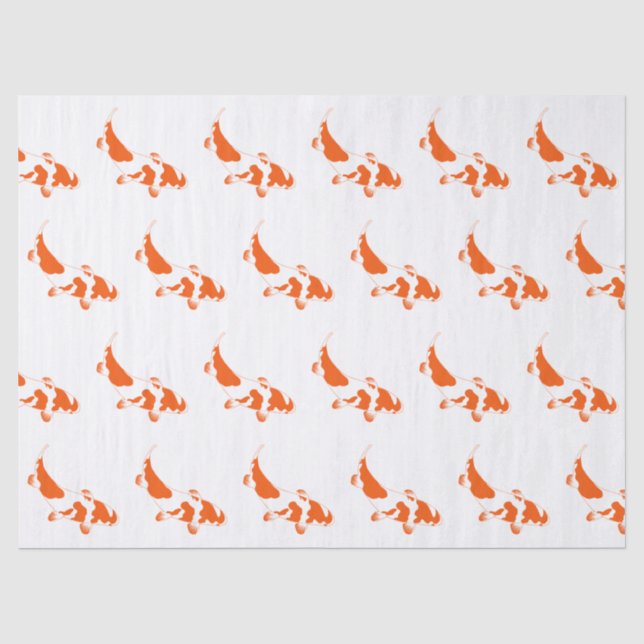 Koi Fish Karp #1 DIY Colours Orange Tissue Paper (Front)