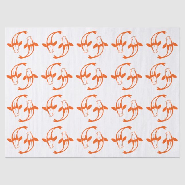 Koi Fish Karp #2 DIY Colours Orange Tissue Paper (Front)