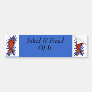 koi fish, koi fish, Inked & Proud , Of It Bumper Sticker