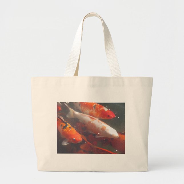 Koi Fish Large Tote Bag (Front)