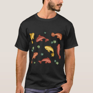 Koi Fish Lily Pad Stickers T-Shirt