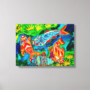 Koi Fish Love Canvas Print