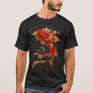 Koi Fish lovers — Flowing Red & Beige Koi Fish T-Shirt