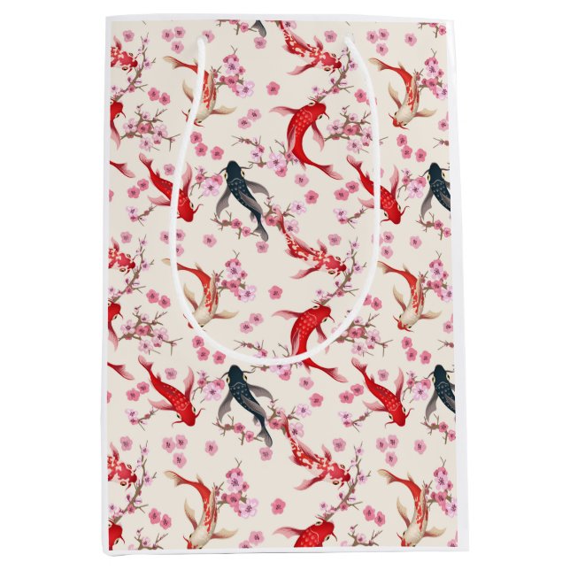 Koi Fish Medium Gift Bag (Front)
