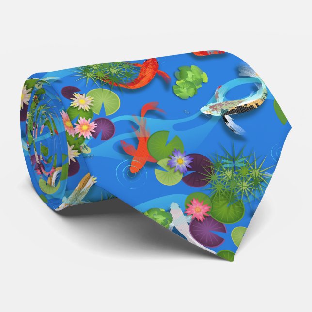 Koi Fish neck tie (Rolled)