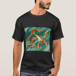 Koi fish on brilliant green background T-Shirt
