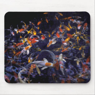 KOI FISH OVER FLOWING MOUSE MAT