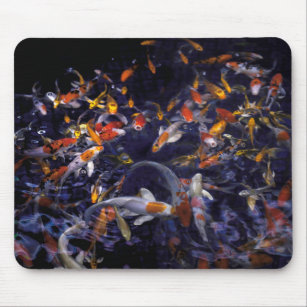 KOI FISH OVER FLOWING MOUSE MAT