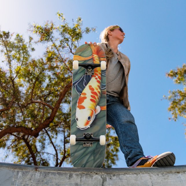 Koi Fish Painting Japan Art Skateboard (Outdoor 1)