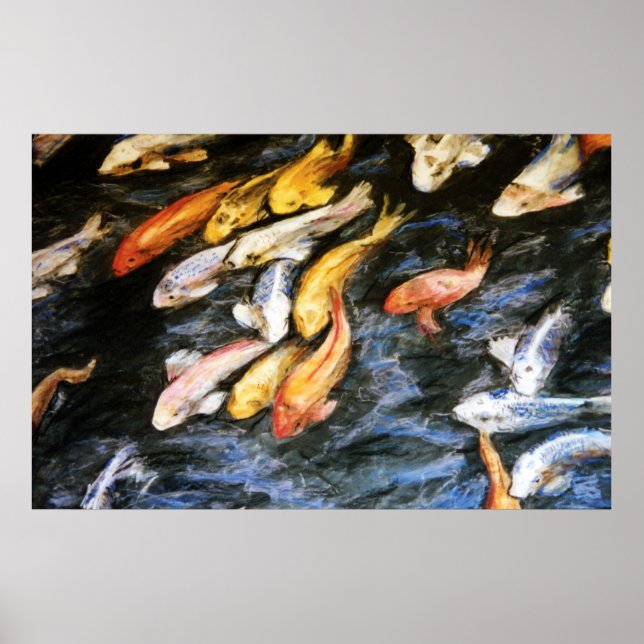 Koi Fish Painting Poster Art Print (Front)