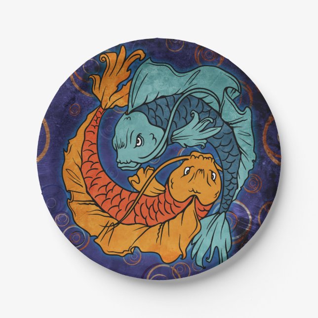 Koi Fish Paper Plate (Front)