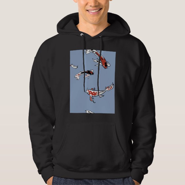 Koi Fish Pattern Phone Case Hoodie (Front)