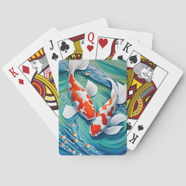 Koi fish  playing cards (Back)