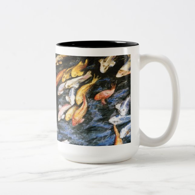 Koi Fish Pond Art Painting Mug (Right)