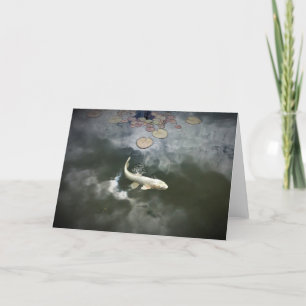 Koi Fish Pond Card