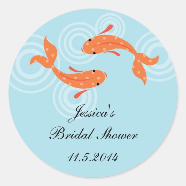 Koi Fish Pond Favour Sticker (Front)