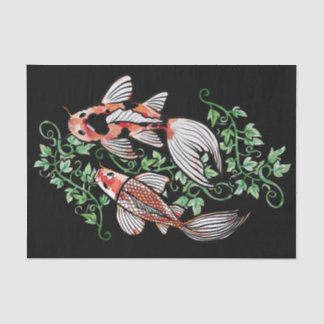 Koi Fish Pond Kois Ivy Japanese Fishpond Tissue Paper