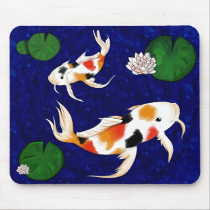 Koi Fish Pond Mouse Mat