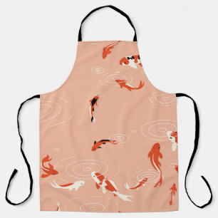 Koi fish pond, seamless pattern. apron