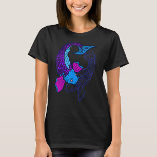Koi Fish Pond Yin And Yang T-Shirt
