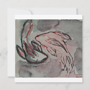 Koi Fish Postacrd Holiday Card