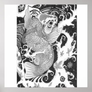 koi fish print