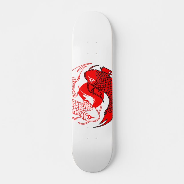 Koi Fish: Red Dot Skateboard (Front)