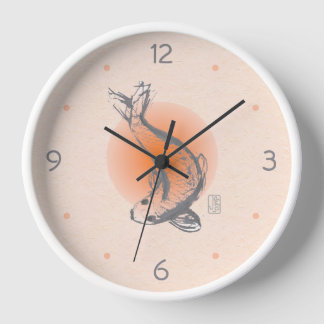Koi Fish Round Wall Clock