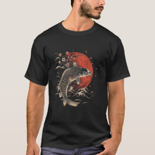 Koi Fish Sakura Cherry Blossom Season Nishikigoi F T-Shirt