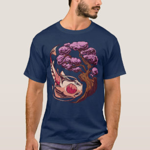 Koi Fish Sakura Japanese art  T-Shirt