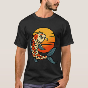 Koi Fish Sunset Bold T-Shirt Design