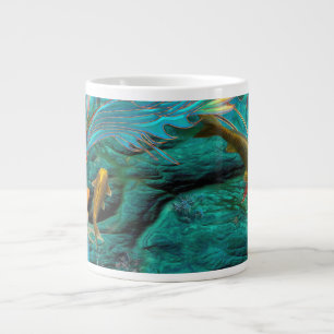 Koi Fish SWIMMING IN PEACE Large Coffee Mug