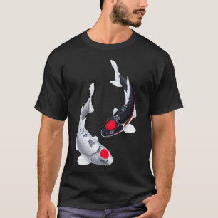 Koi Fish Tancho Black White T-Shirt