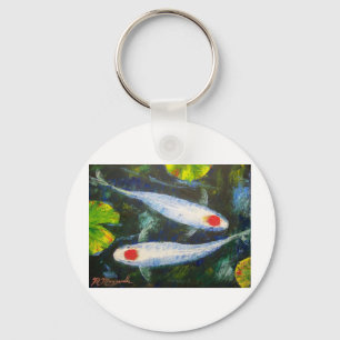 Koi Fish Tancho Kohaku Key Ring