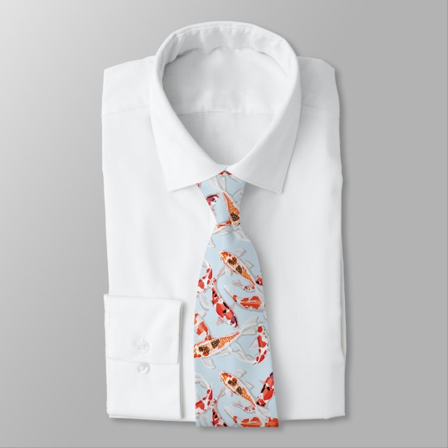 Koi fish tie (Tied)