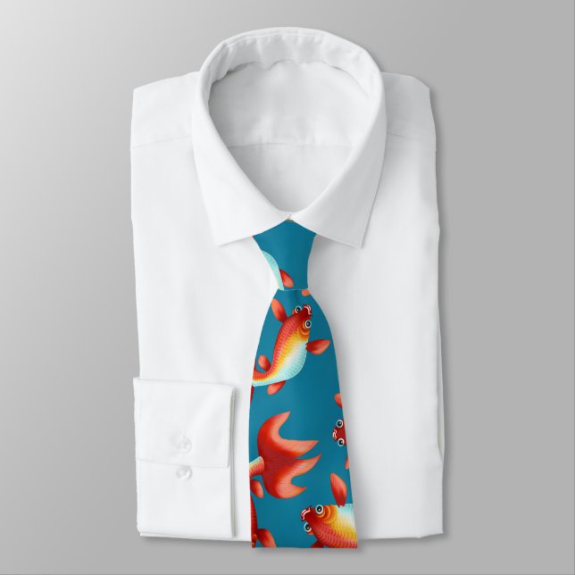 Koi fish tie (Tied)