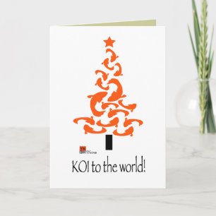 KOI (fish) to the world Christmas graphic Card 3