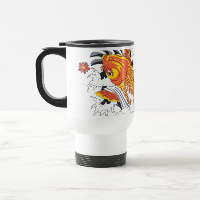 Koi fish travel mug (Left)