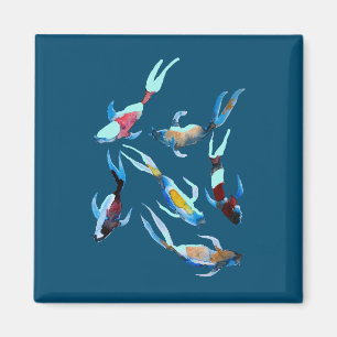 Koi Fish watercolor Magnet