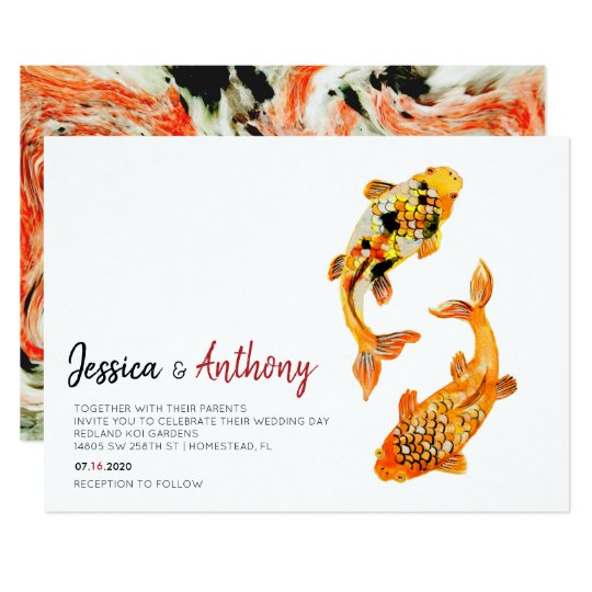 Koi Fish Wedding Invitations 8