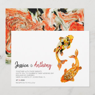 Koi Fish Wedding Invitation