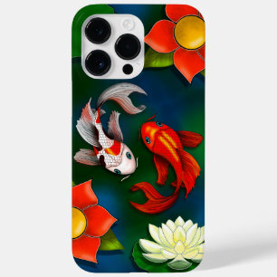 Koi Fish White Lotus Lily Pad Pond Case-Mate iPhone 14 Pro Max Case