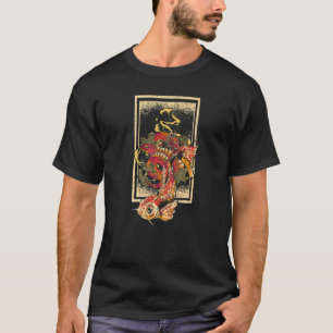 Koi fish with dragon and Japanese Koi with Japanes T-Shirt